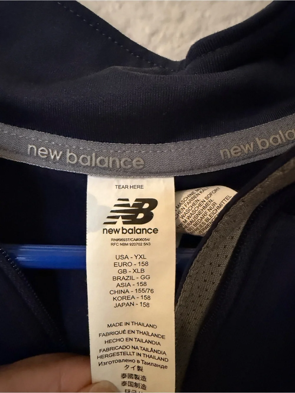 New Balance Navy Long-Sleeve quarter zip- YXL